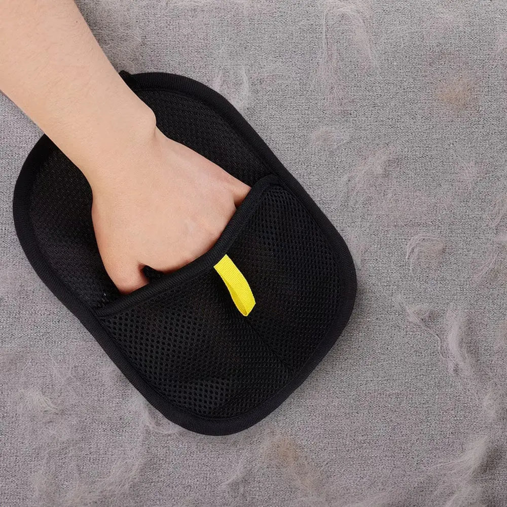 Reusable pet hair remover glove for removing dog and cat fur