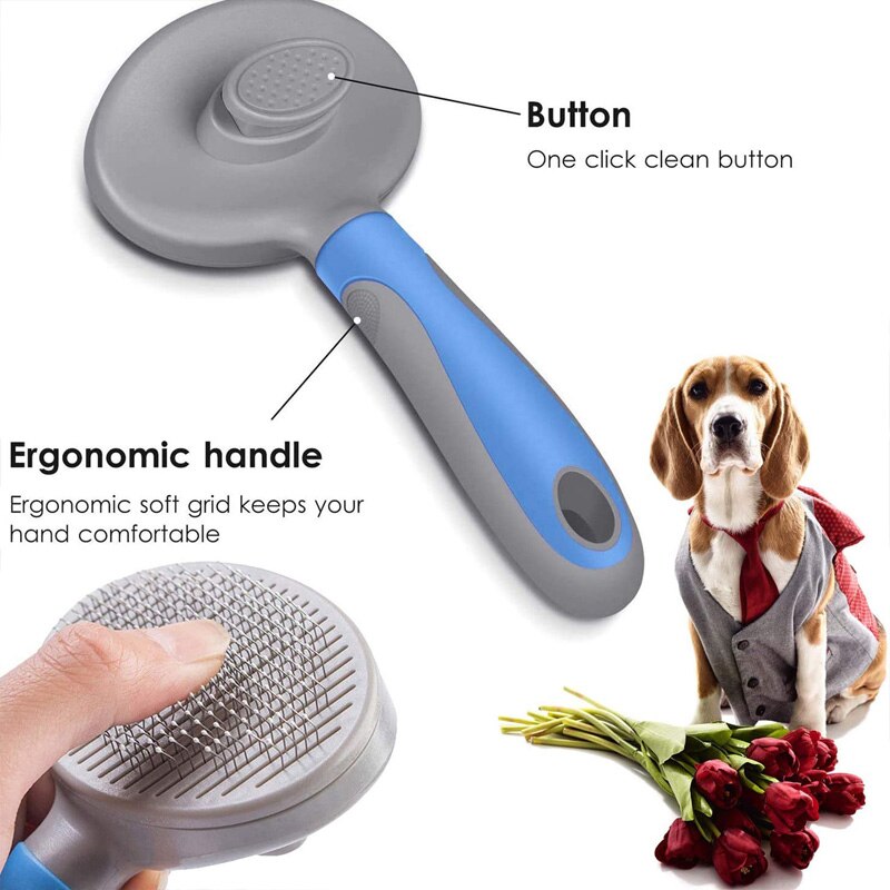 Pets Grooming Brush for Dog Long Hair Removes Pet Cat Hair Shedding Comb Puppy Slicker Brush eprolo