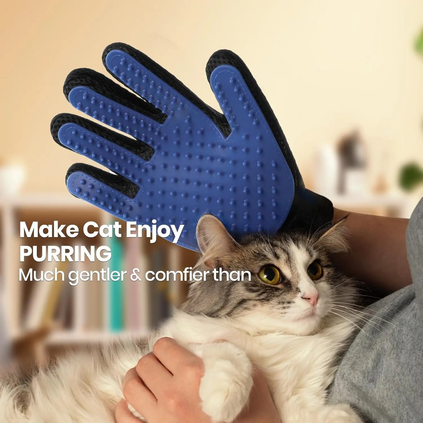 Close-up of BeauGlove silicone grooming tips for gentle fur removal