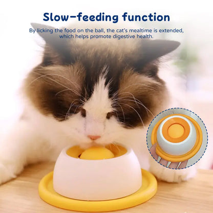 Food-safe cat lick mat for wet food, yogurt, and treat enrichment