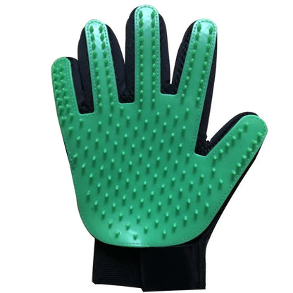 Gentle grooming mitt helping keep pet coats soft and healthy