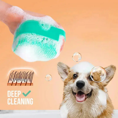 Soft silicone pet bath brush for cats and dogs