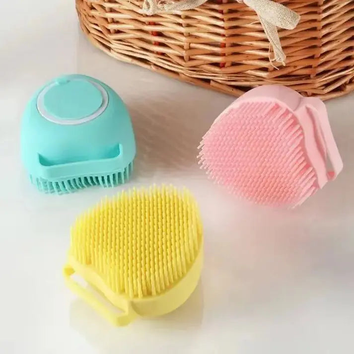 BeauBath grooming brush helping remove loose fur and dirt