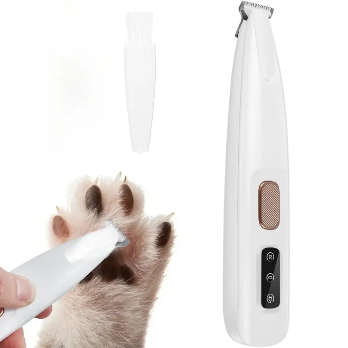 BeauTrim LED dog paw trimmer grooming a dog’s paw safely at home