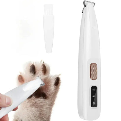 BeauTrim LED dog paw trimmer grooming a dog’s paw safely at home