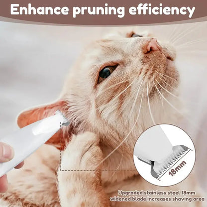 Professional dog paw hair trimmer with built-in LED precision light
