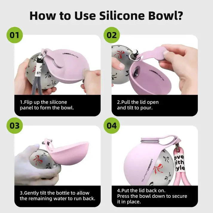 portable pet water bottle for hiking