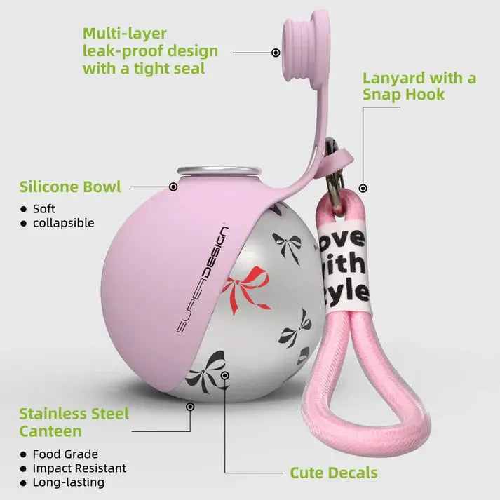 stainless steel portable dog water bottle