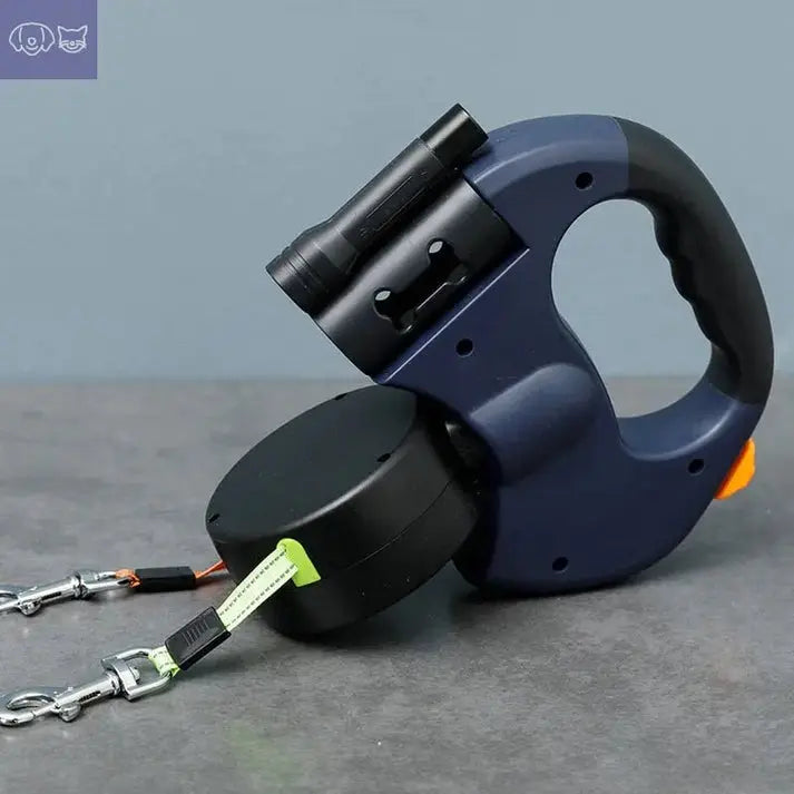 Close-up of BeauWalk no-tangle dual dog leash handle and connector