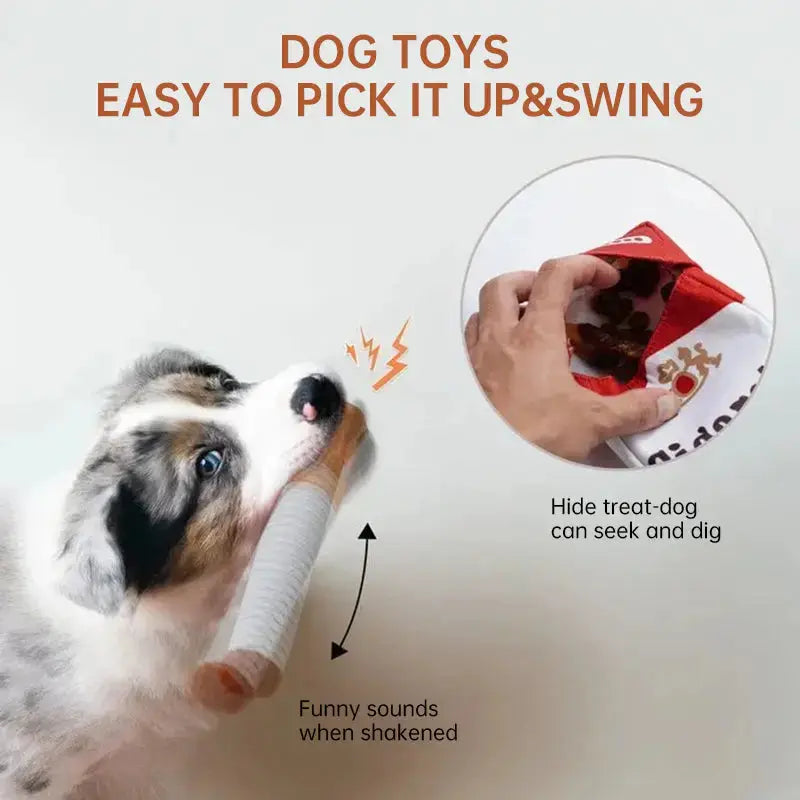 Multi squeaker dog toy designed to reduce boredom and encourage play