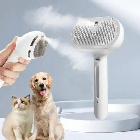BeauBrush 3-in-1 pet grooming brush removing loose cat fur easily